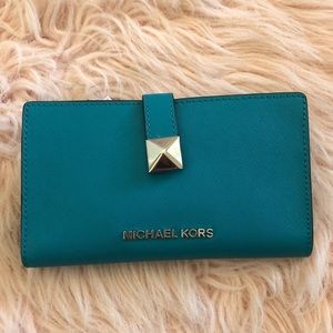 Michael Kors Karla Large Phone Wallet Tile Blue